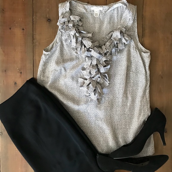 J. Crew Silk Blouse / Patterned / Sleeveless - Picture 2 of 6